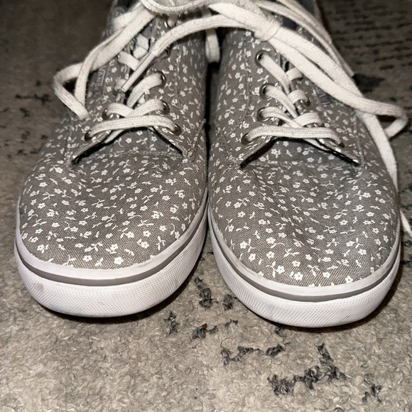 Vans Grey Flower Patterned Lace Up Shoes size 8.5 - Picture 7 of 7